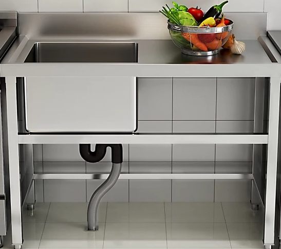 Commercial Stainless Steel Sink with Drainboard