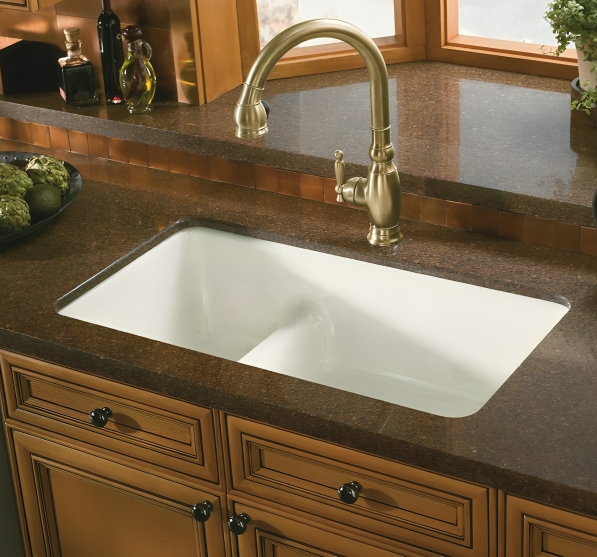 kohler iron tones smart divide sink